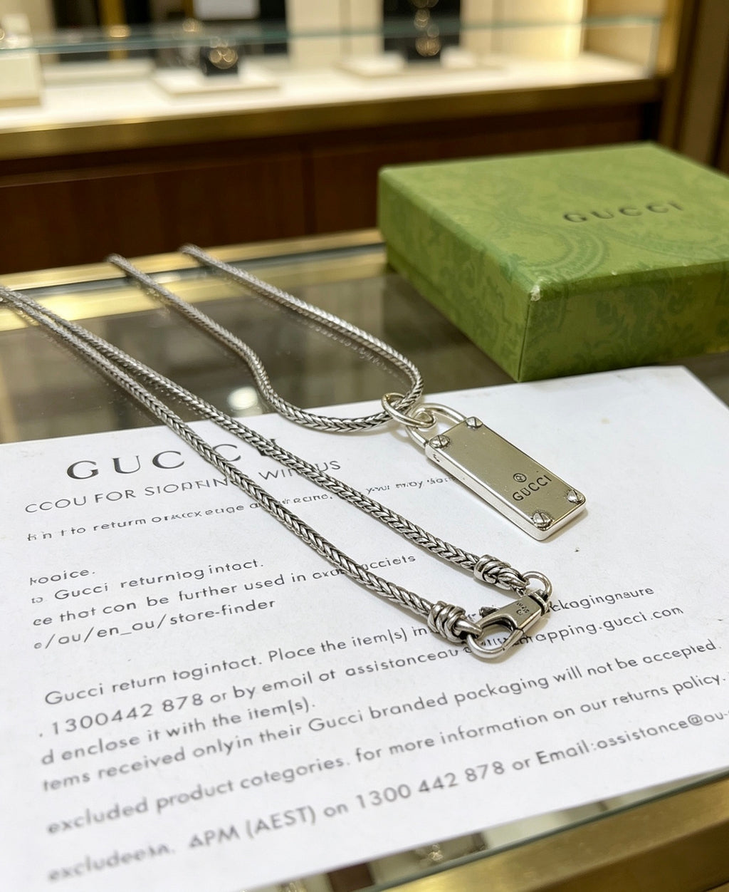 Gucci Anger Forest Interlocking G Antiqued Chain Necklace - album image 7