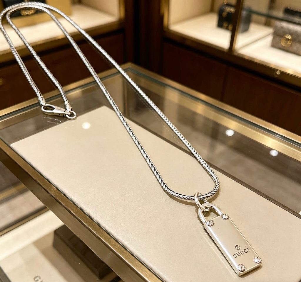 Gucci Anger Forest Interlocking G Antiqued Chain Necklace - album image 1