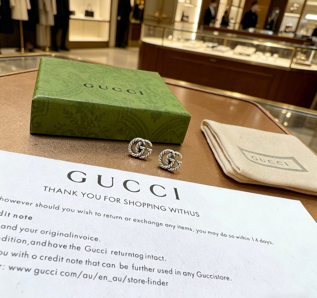 Gucci Anger Forest Interlocking G Antiqued Stud Earrings - album image 7