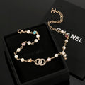 Chanel Interlocking C Multicolor Pearl Crystal Accent Necklace - album image 1