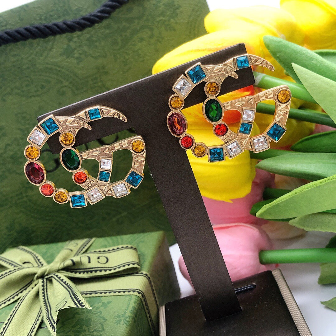 Gucci Multicolor Crystal Accent Earrings - album image 6