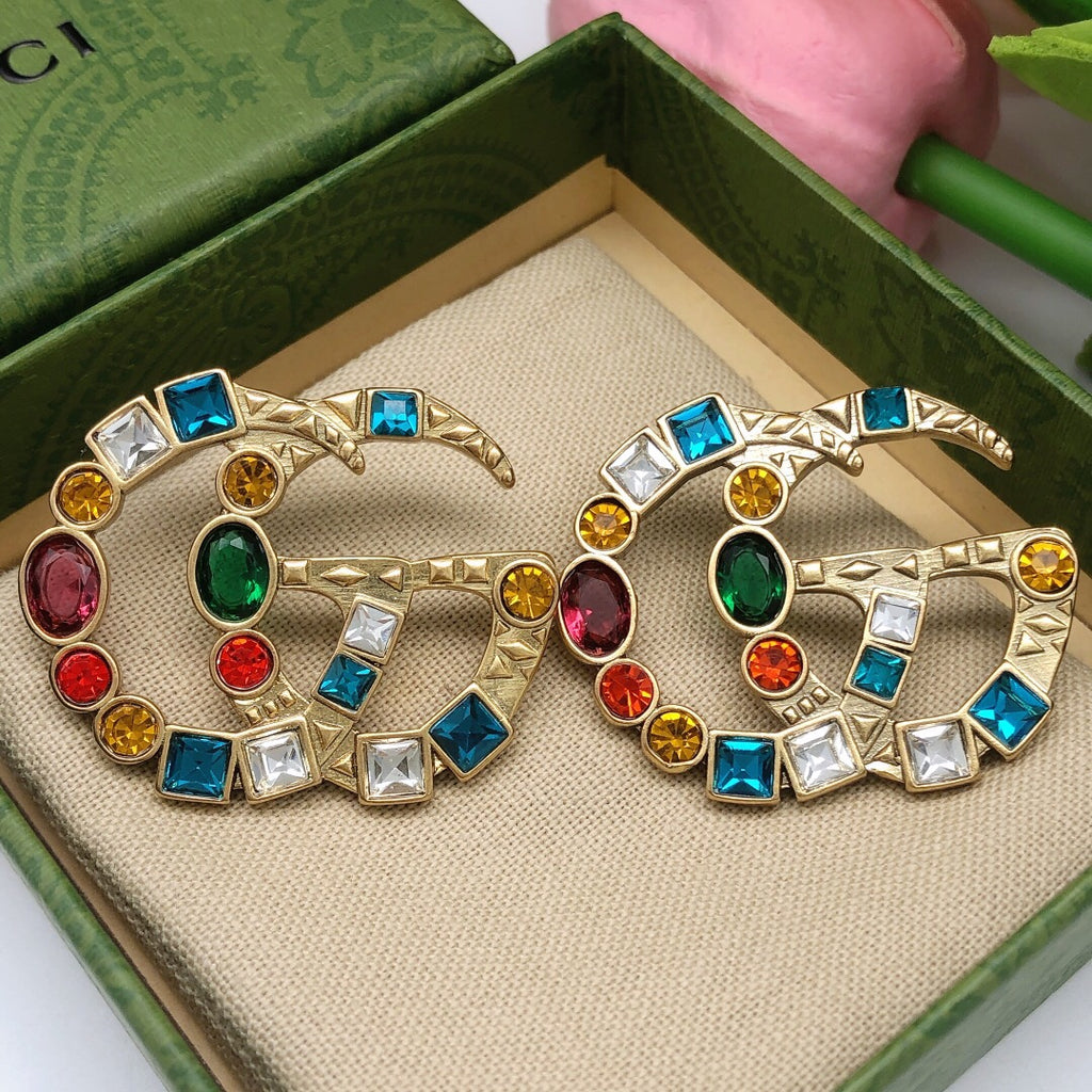 Gucci Multicolor Crystal Accent Earrings - album image 3