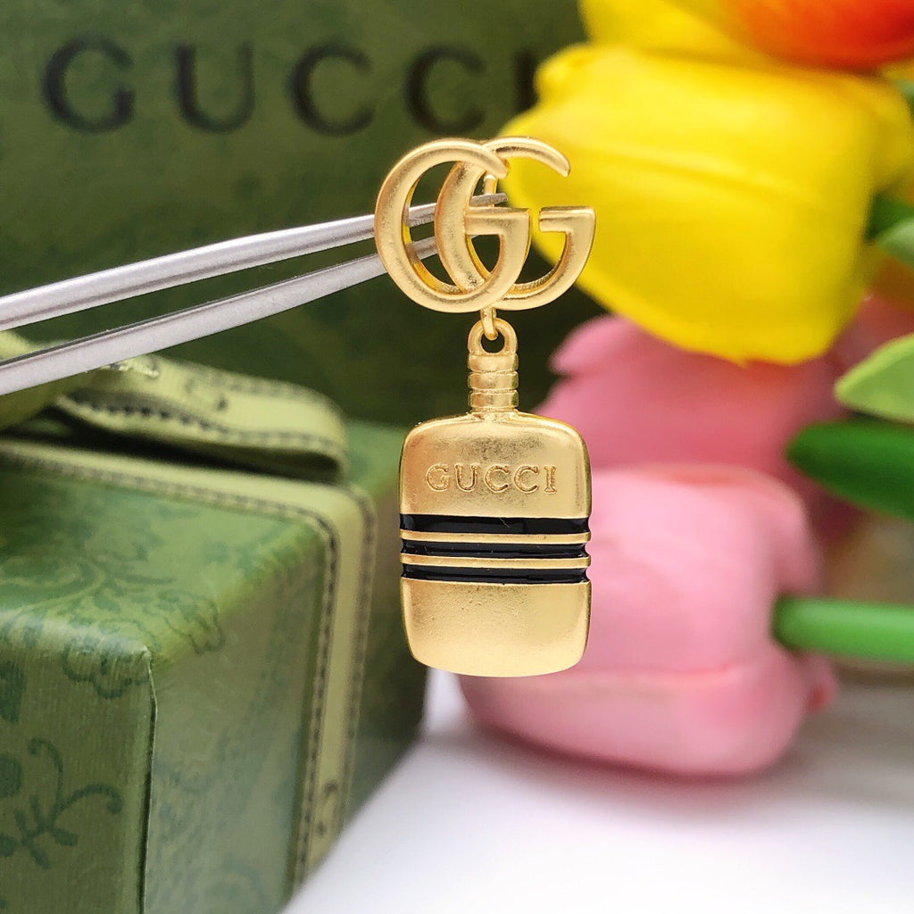 Gucci Interlocking G Antique Gold-Tone Antiqued Earrings - album image 5
