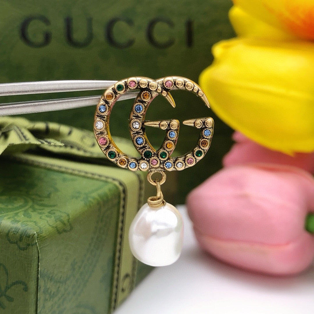 Gucci Multicolor Crystal Accent Earrings - album image 5