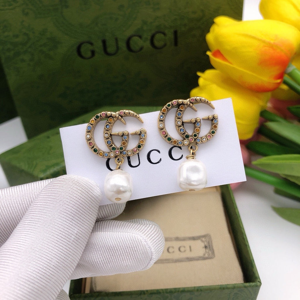 Gucci Multicolor Crystal Accent Earrings - album image 4