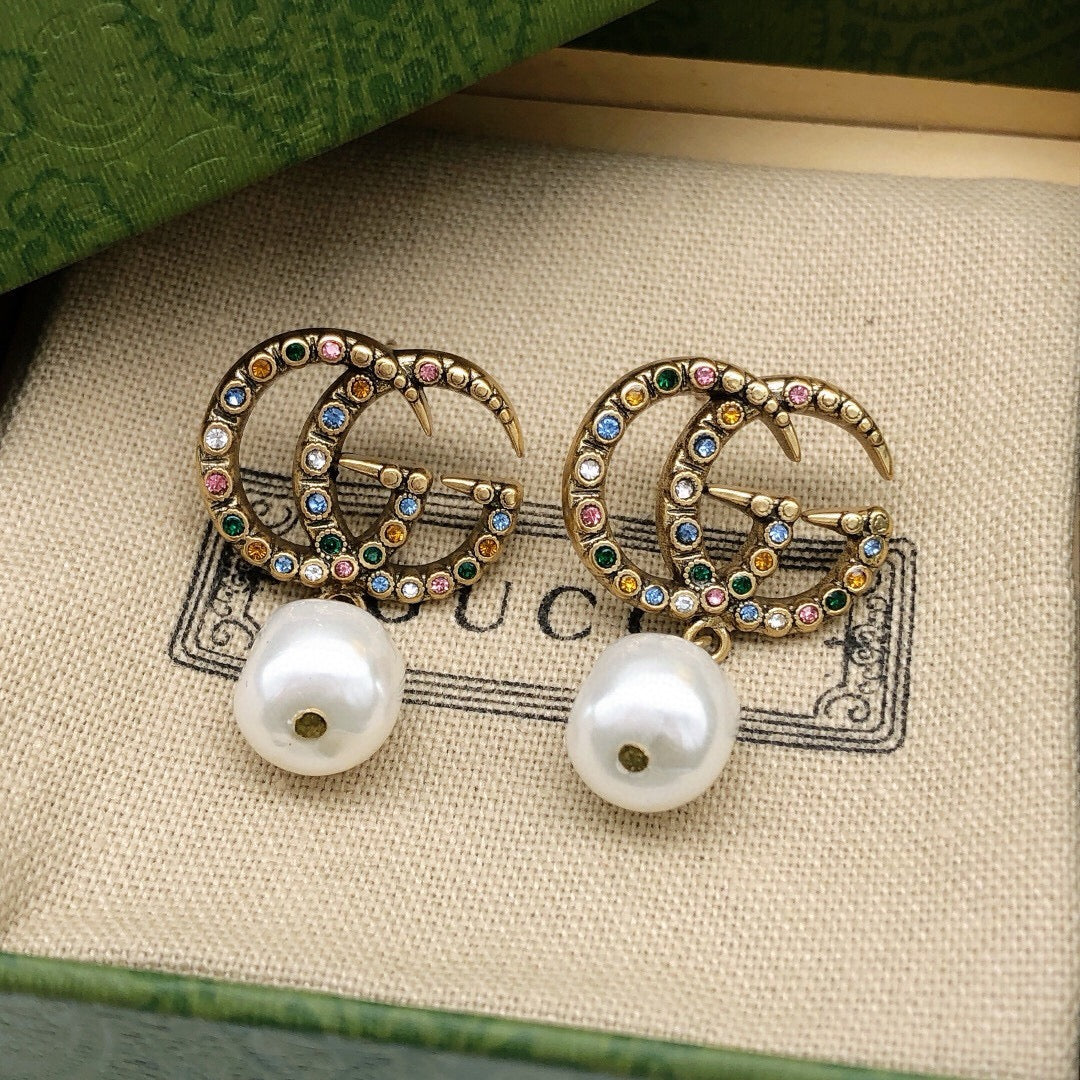 Gucci Multicolor Crystal Accent Earrings - album image 2