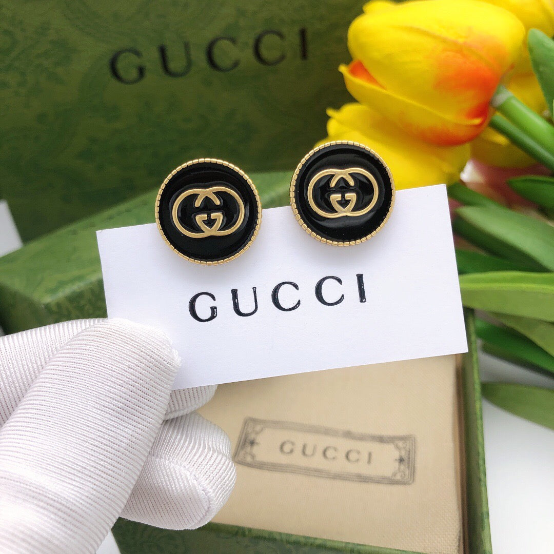 Gucci Interlocking G Enamel Circular Earrings - album image 2