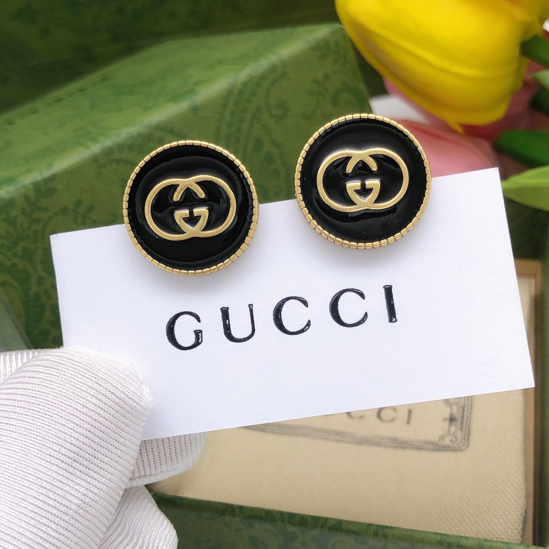 Gucci Interlocking G Enamel Circular Earrings - album image 1