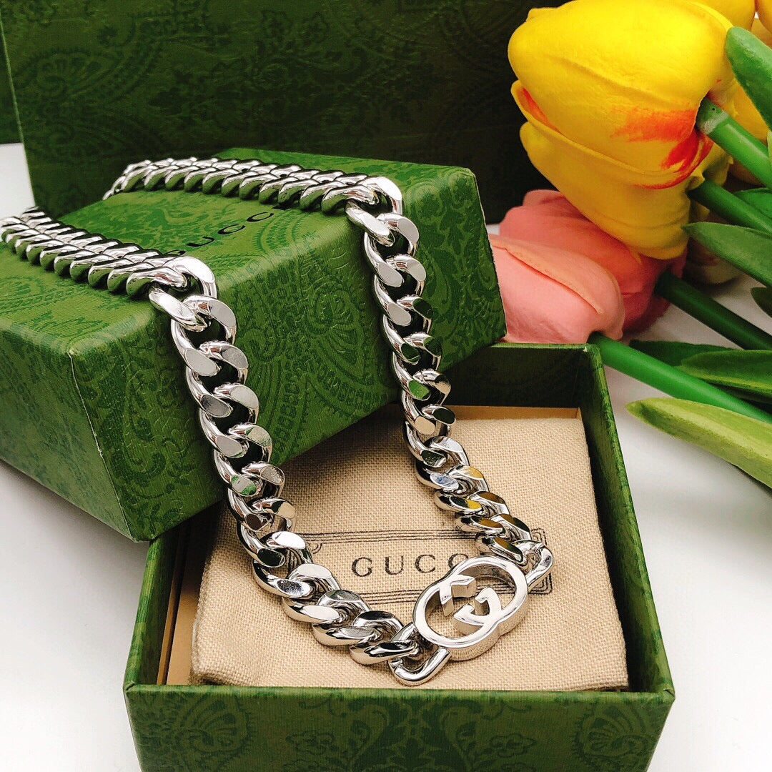 Gucci Interlocking G Silver-Tone Necklace - album image 5