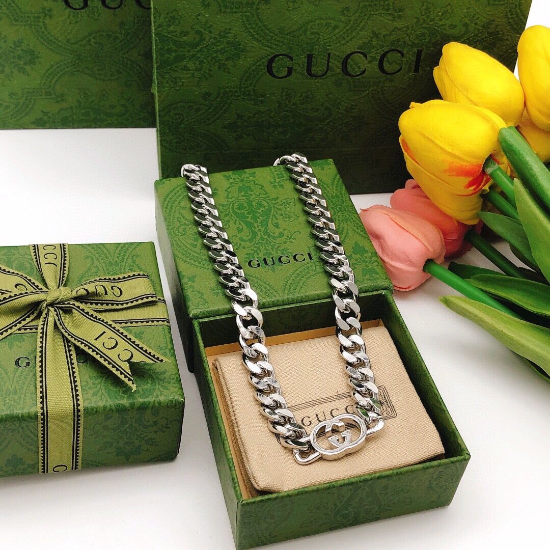 Gucci Interlocking G Silver-Tone Necklace - album image 2