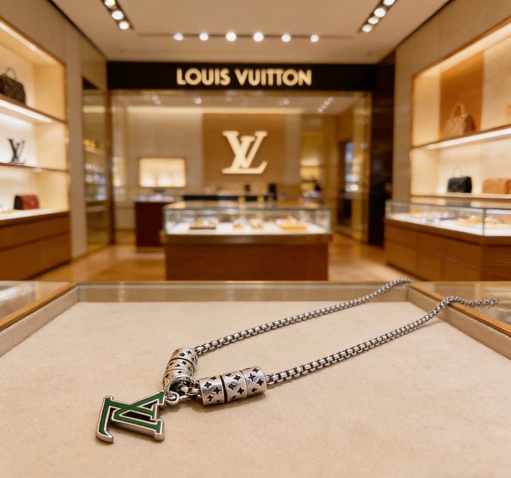 Louis Vuitton Silver-Tone Antiqued Chain Necklace - album image 1