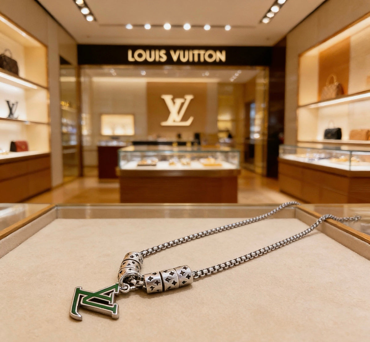 Louis Vuitton Silver-Tone Antiqued Chain Necklace - album image 6