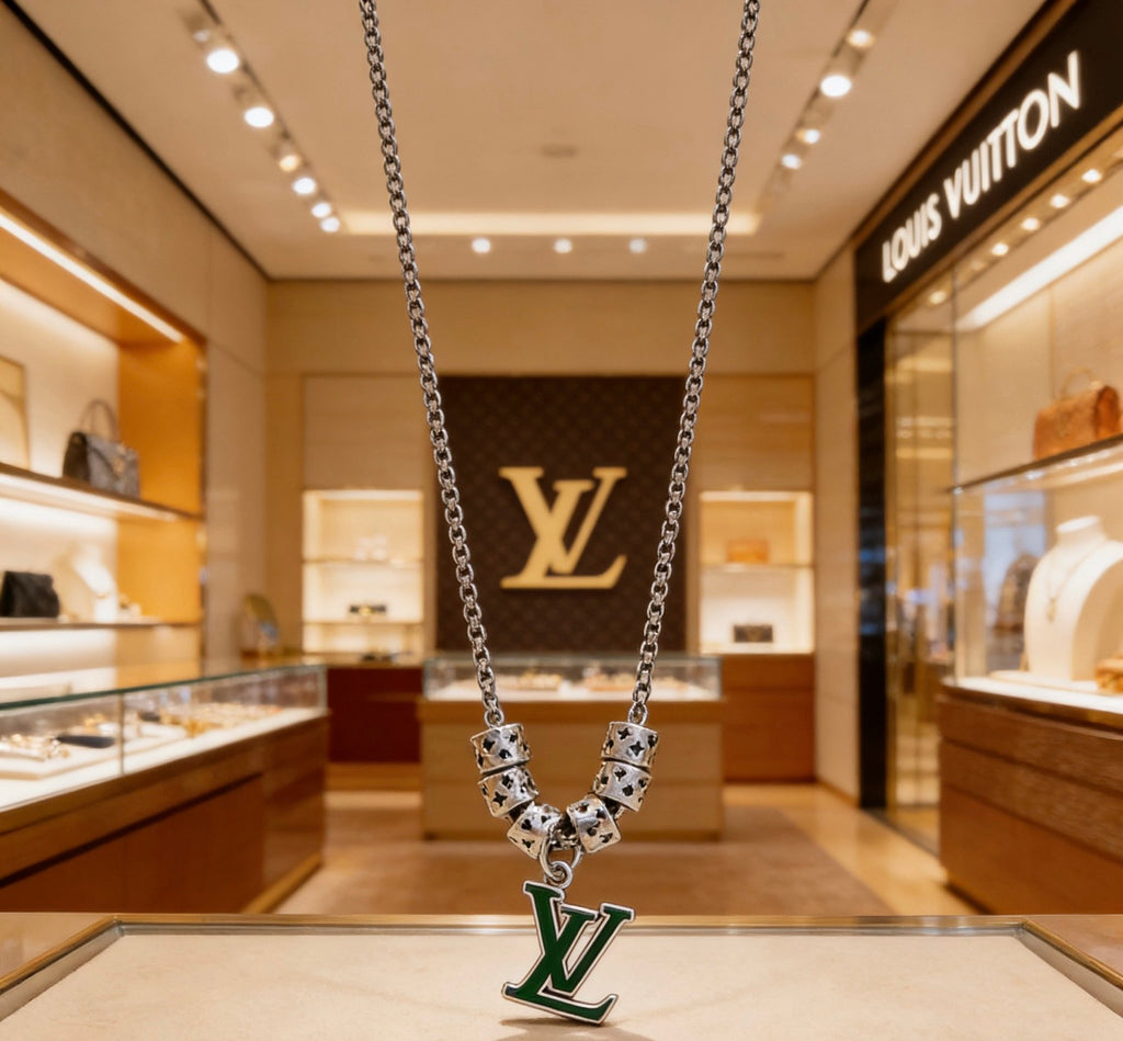 Louis Vuitton Silver-Tone Antiqued Chain Necklace - album image 8