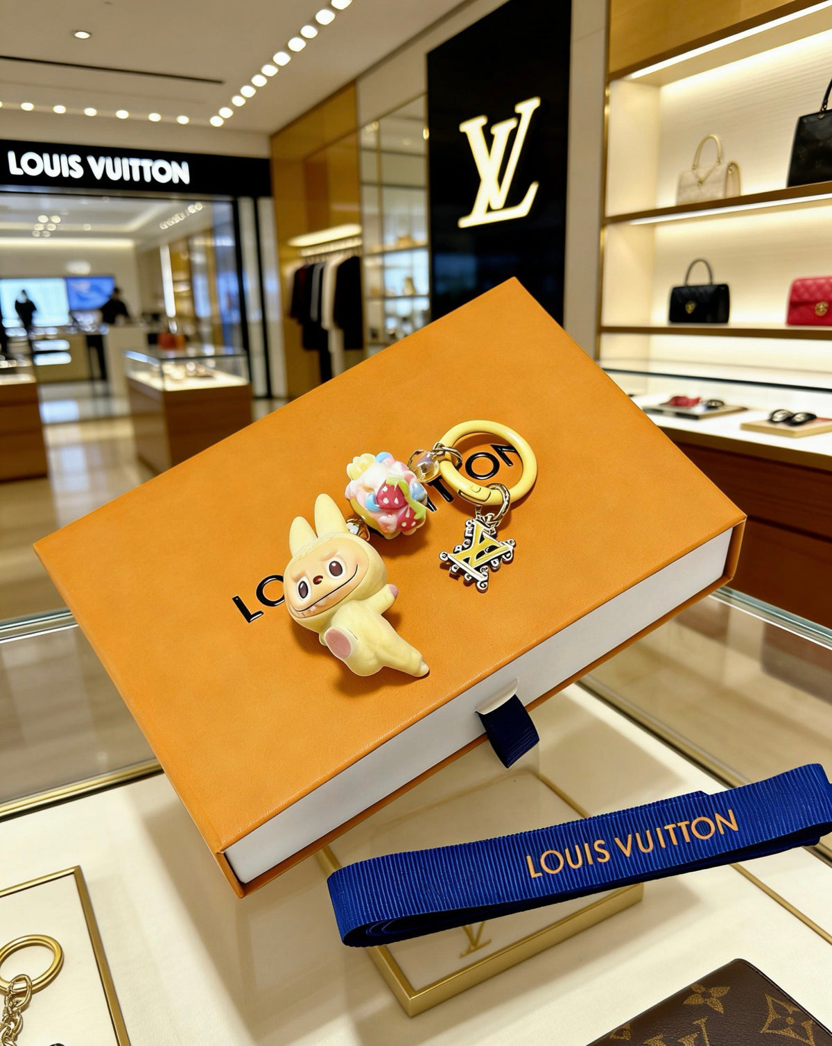 Louis Vuitton Cream Mini Character Keychain - album image 1