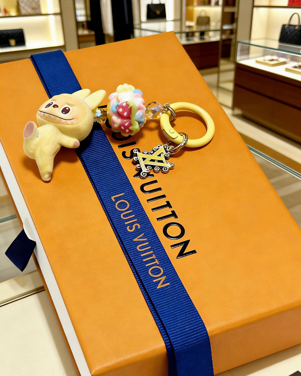 Louis Vuitton Cream Mini Character Keychain - album image 3