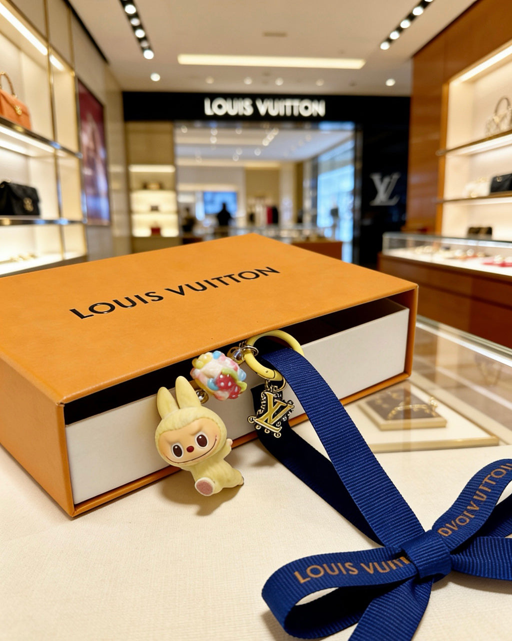 Louis Vuitton Cream Mini Character Keychain - album image 2