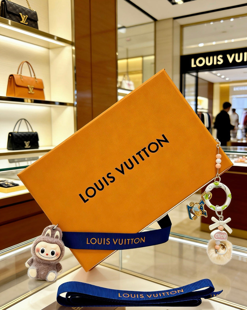 Louis Vuitton White Mini Character Keychain - album image 3