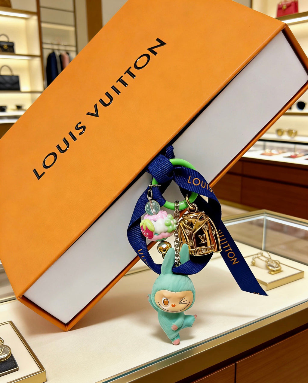 Louis Vuitton Green Mini Character Keychain - album image 6