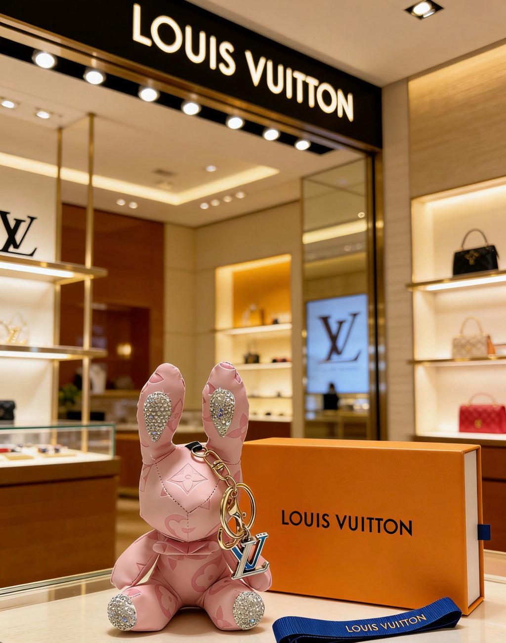 Louis Vuitton Pink Seated Animal Bag Charm - album image 7