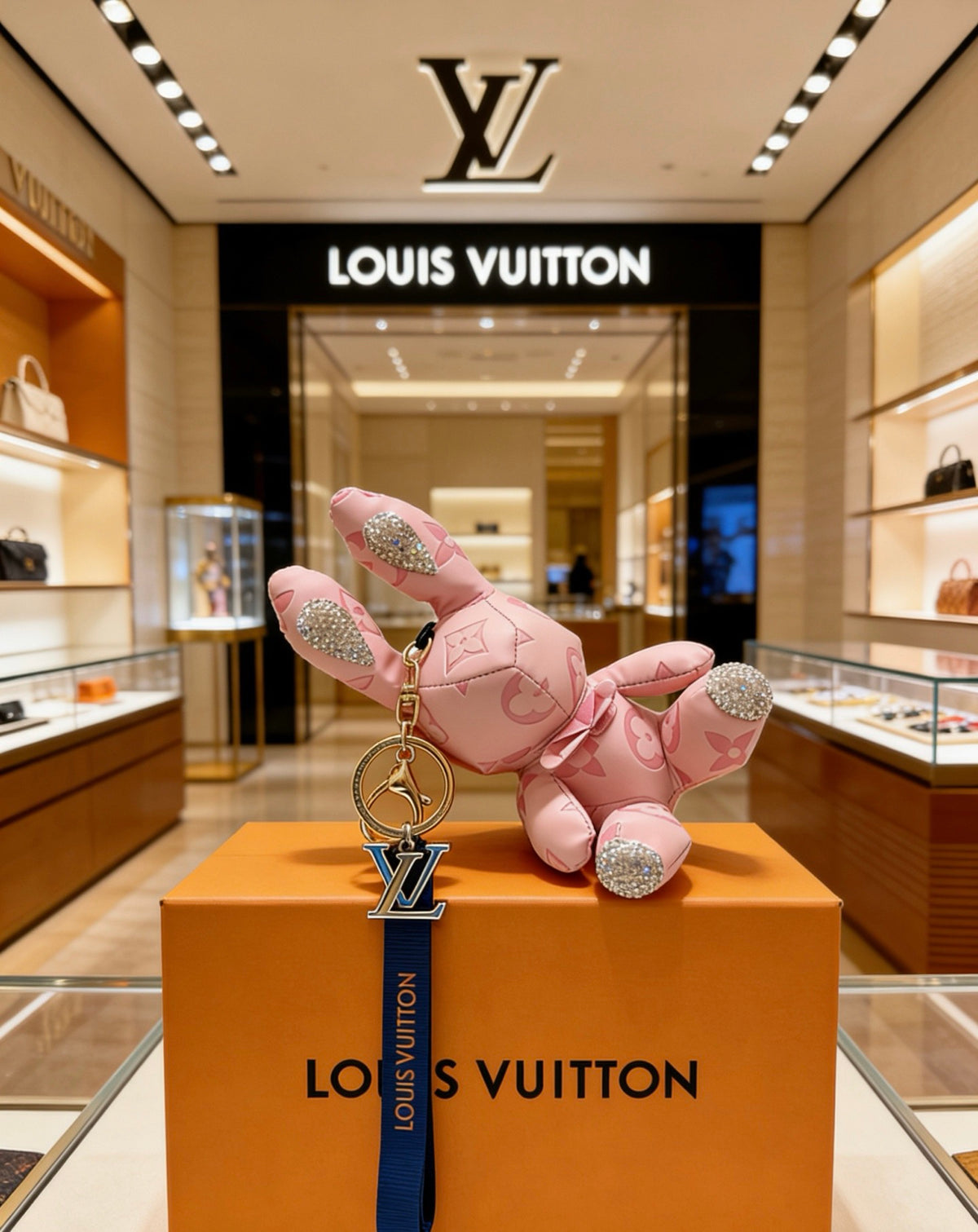 Louis Vuitton Pink Seated Animal Bag Charm - album image 6
