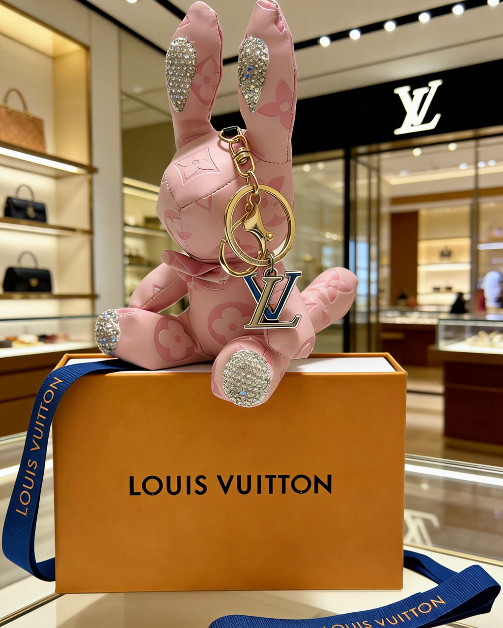 Louis Vuitton Pink Seated Animal Bag Charm - album image 4