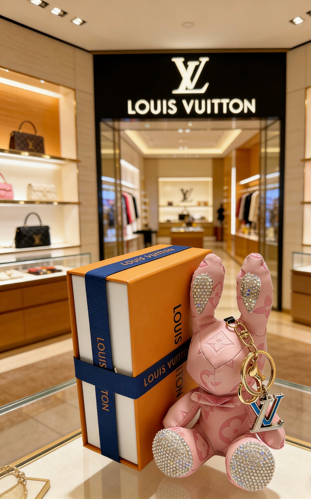 Louis Vuitton Pink Seated Animal Bag Charm - album image 9