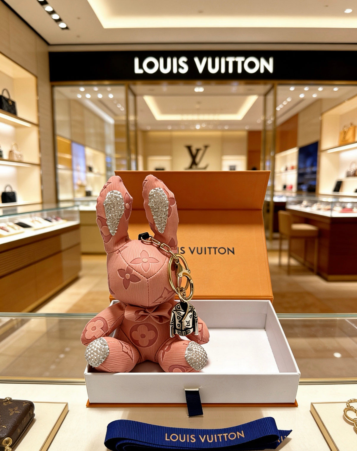 Louis Vuitton Pink Seated Animal Bag Charm - album image 5