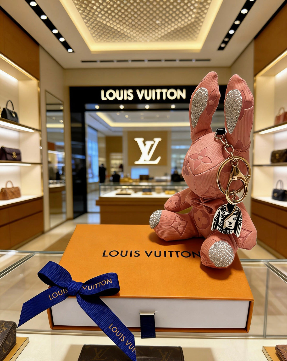 Louis Vuitton Pink Seated Animal Bag Charm - album image 6