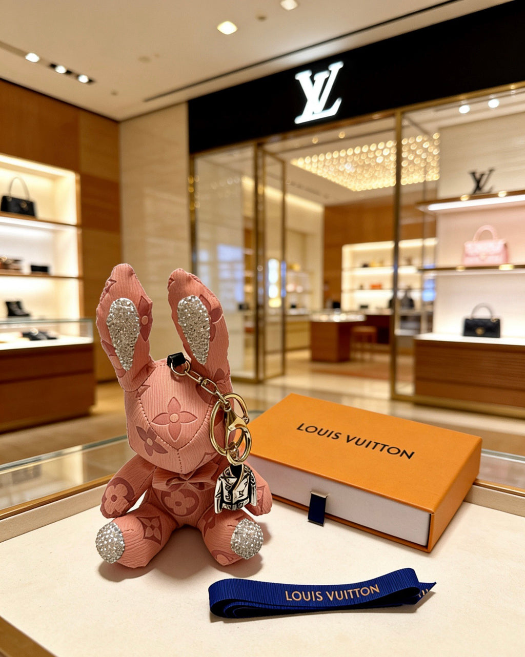 Louis Vuitton Pink Seated Animal Bag Charm - album image 3