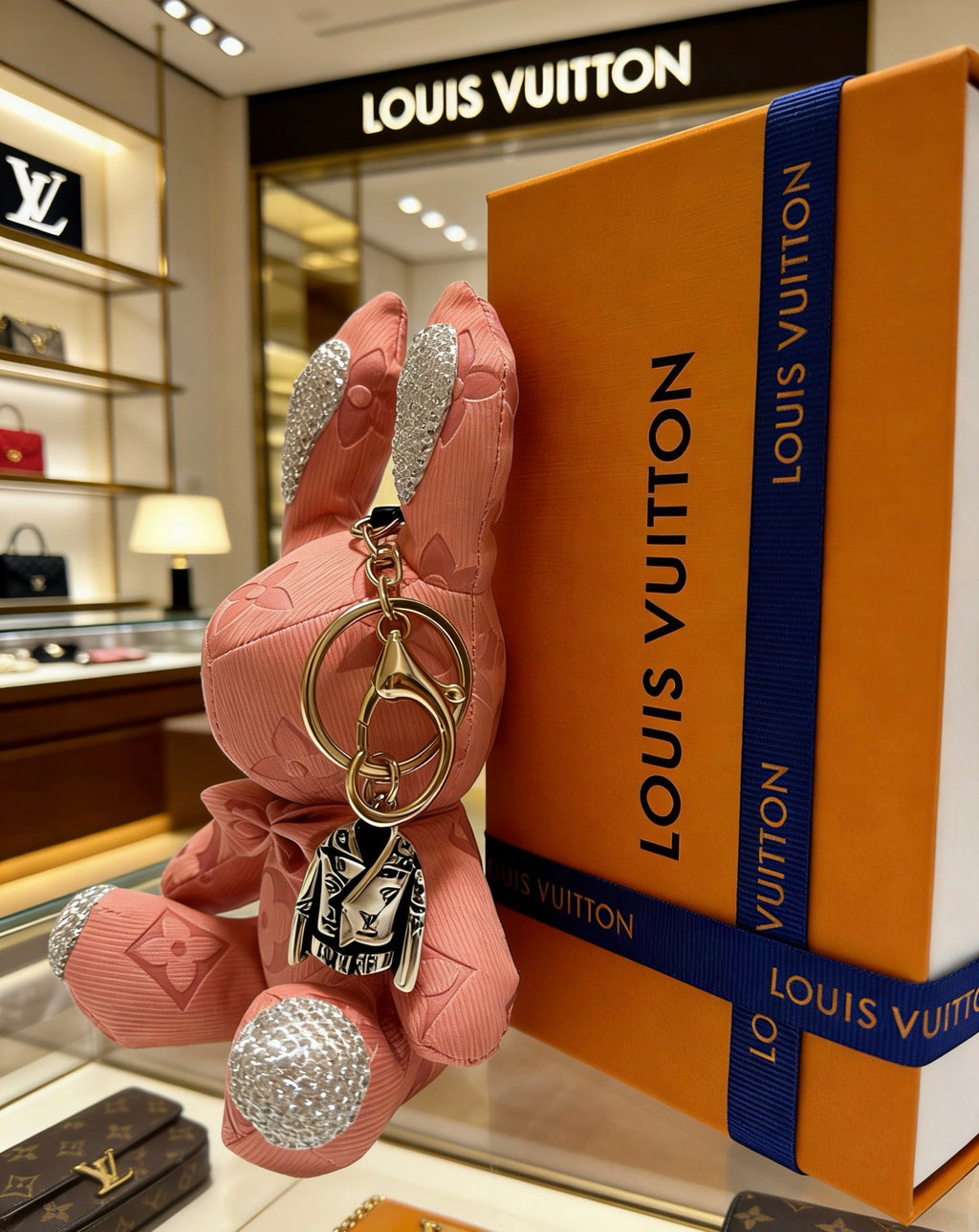 Louis Vuitton Pink Seated Animal Bag Charm - album image 1
