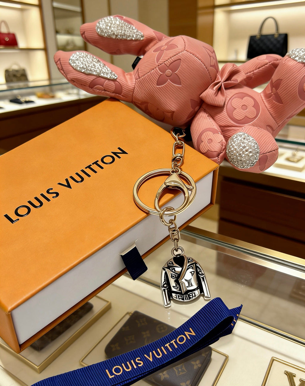 Louis Vuitton Pink Seated Animal Bag Charm - album image 7