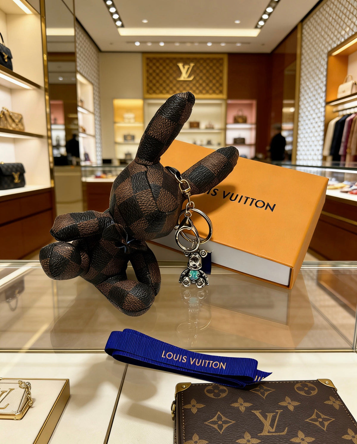Louis Vuitton Black Seated Animal Bag Charm - album image 7