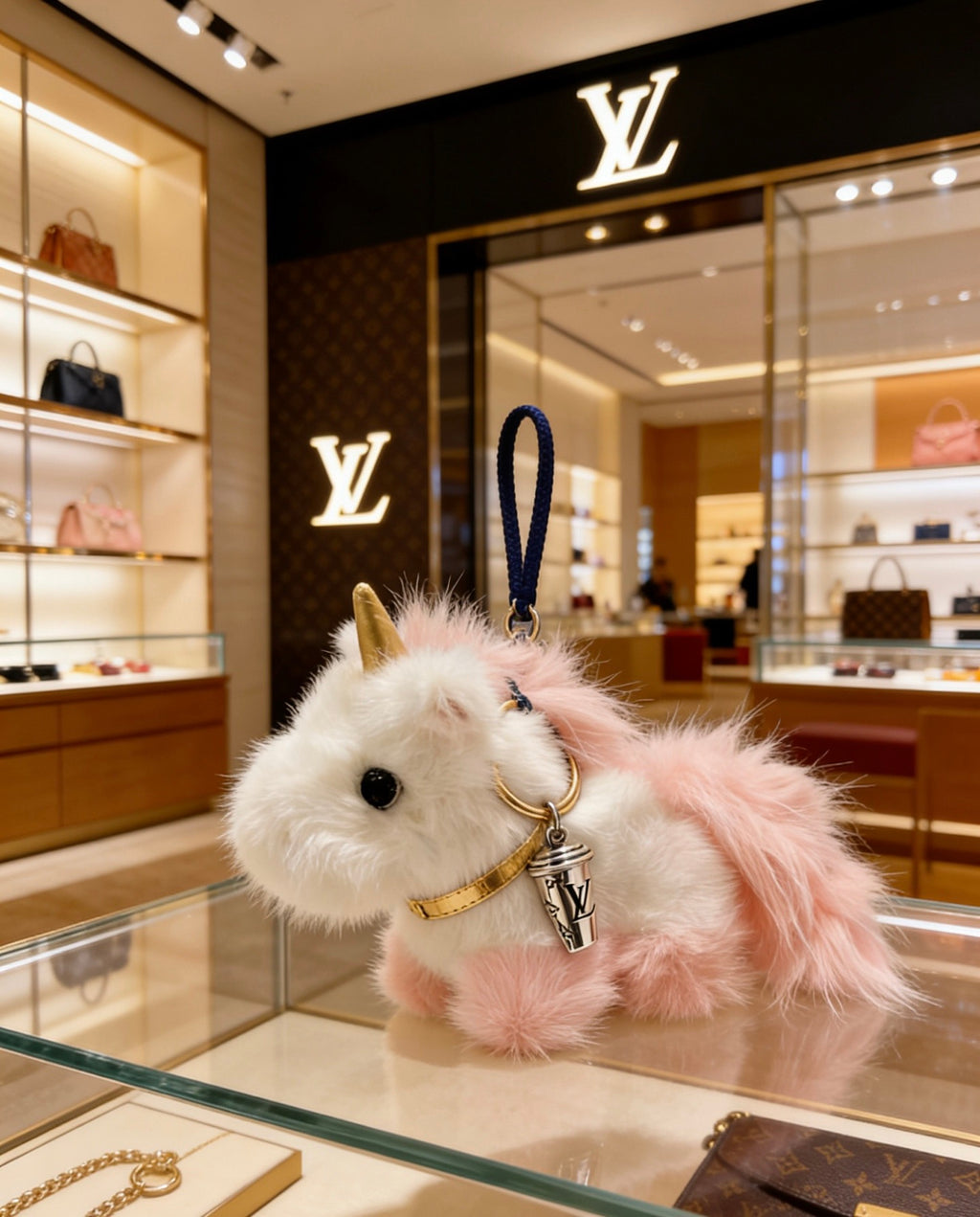 Louis Vuitton Pink Plush Animal Bag Charm - album image 3