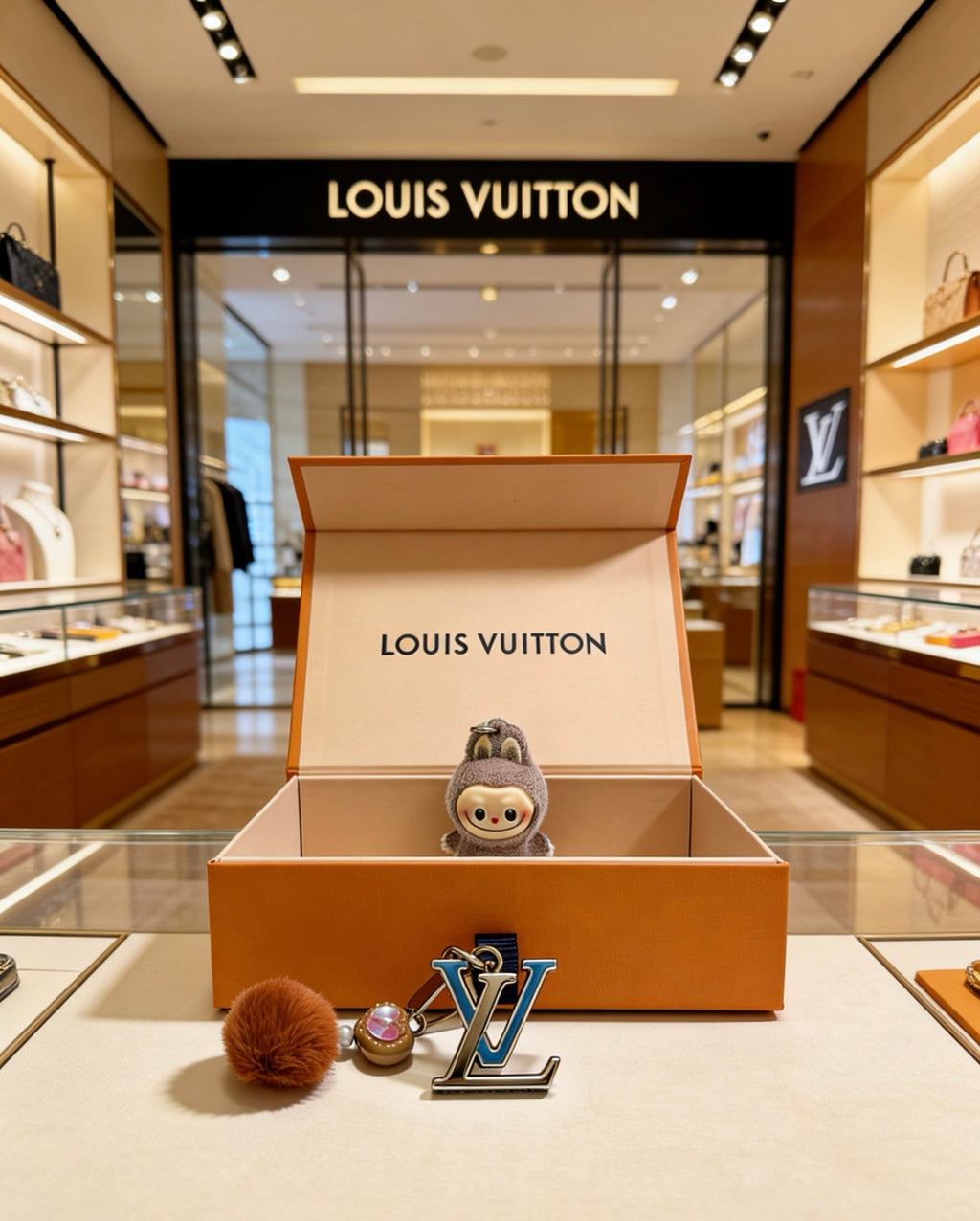 Louis Vuitton Brown Plush Character Bag Charm - album image 2