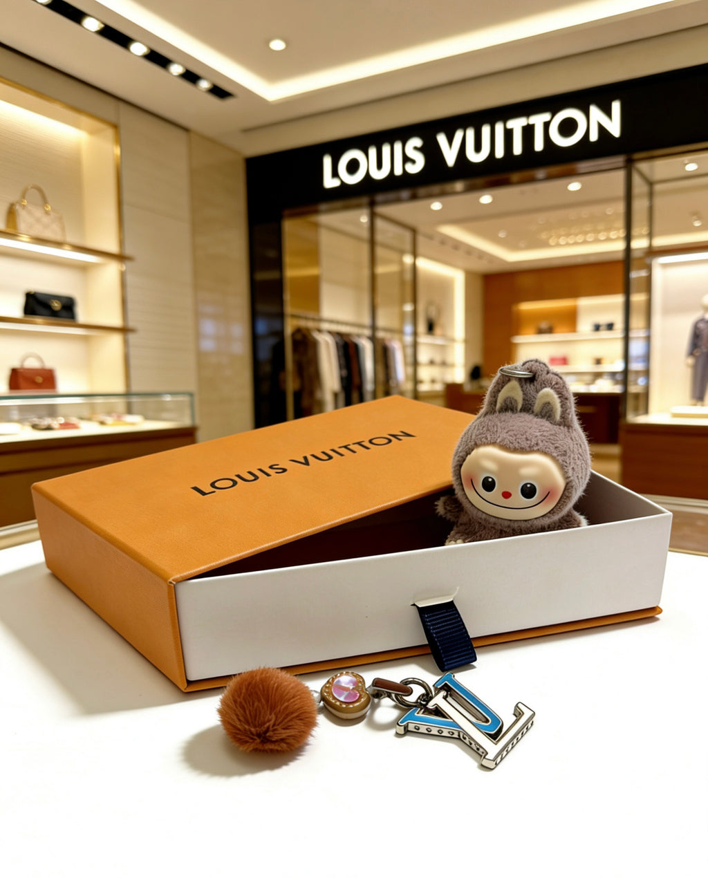 Louis Vuitton Brown Plush Character Bag Charm - album image 6