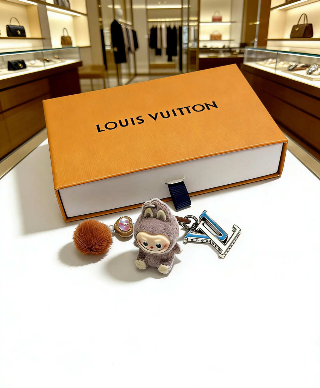 Louis Vuitton Brown Plush Character Bag Charm - album image 4