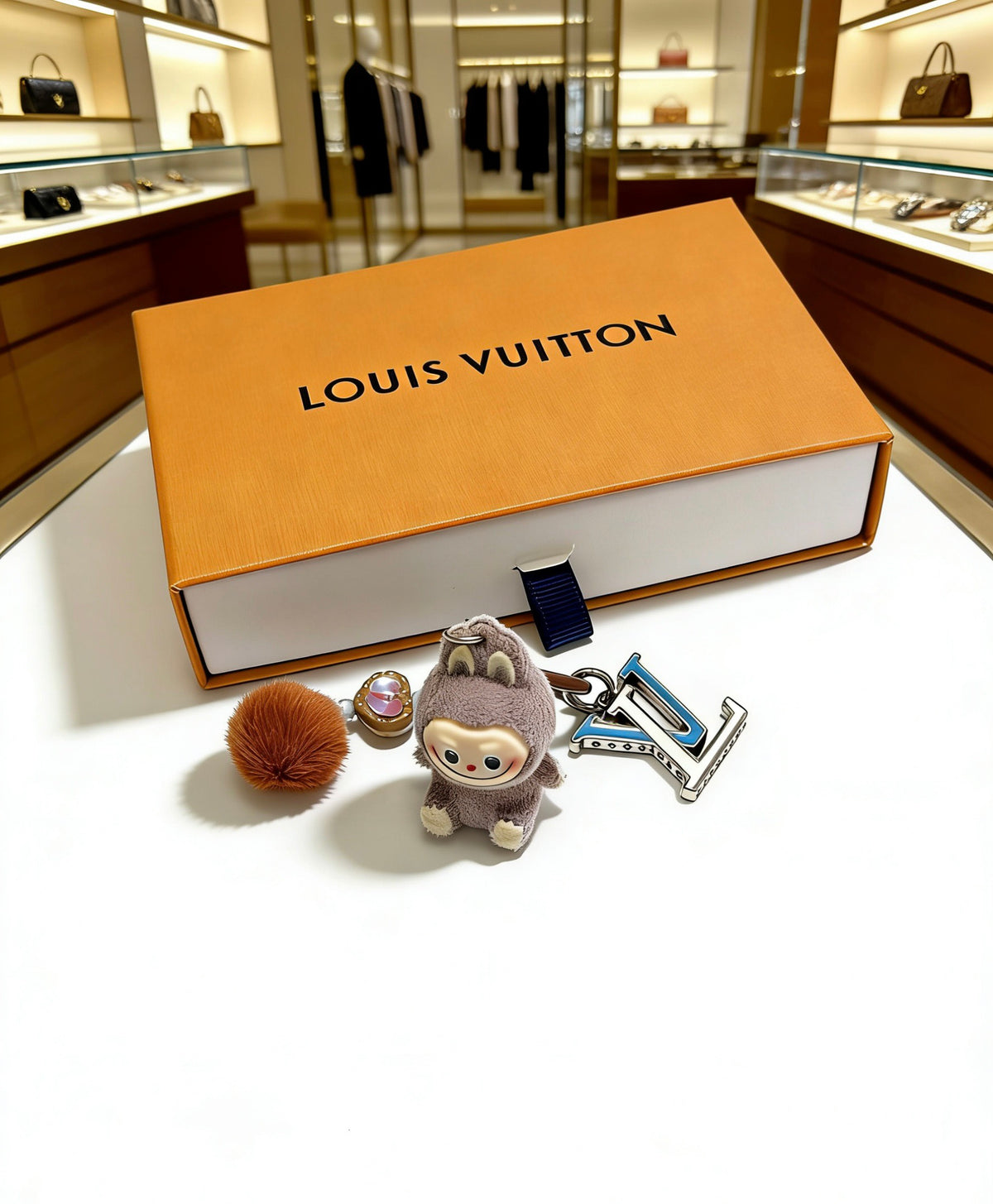 Louis Vuitton Brown Plush Character Bag Charm - album image 4