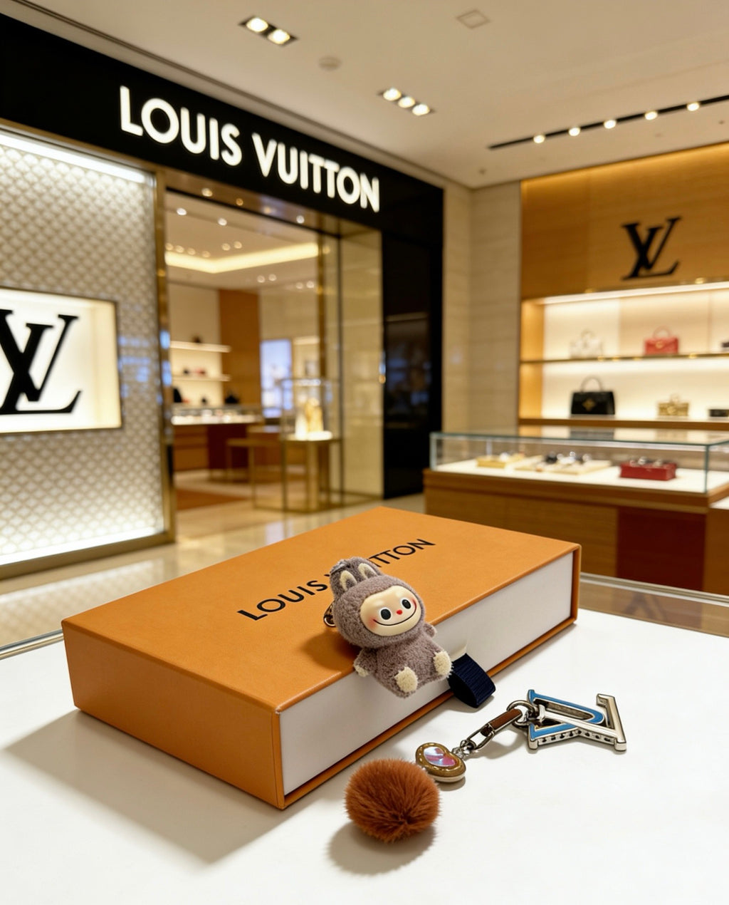 Louis Vuitton Brown Plush Character Bag Charm - album image 3
