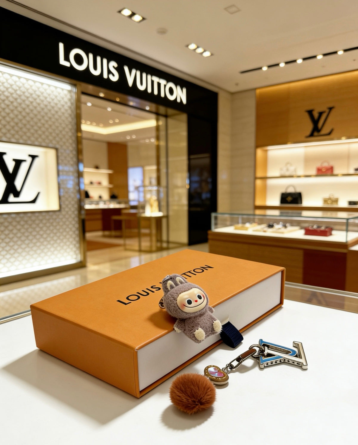 Louis Vuitton Brown Plush Character Bag Charm - album image 3