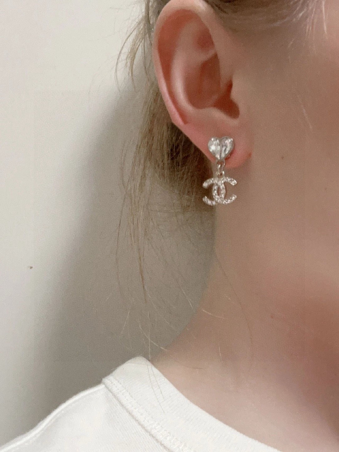 Chanel Interlocking C Heart Earrings - album image 8