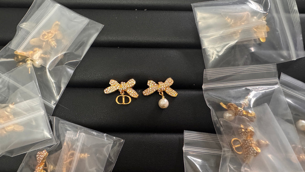 Dior Slim Bow Stud Earrings - product image 10