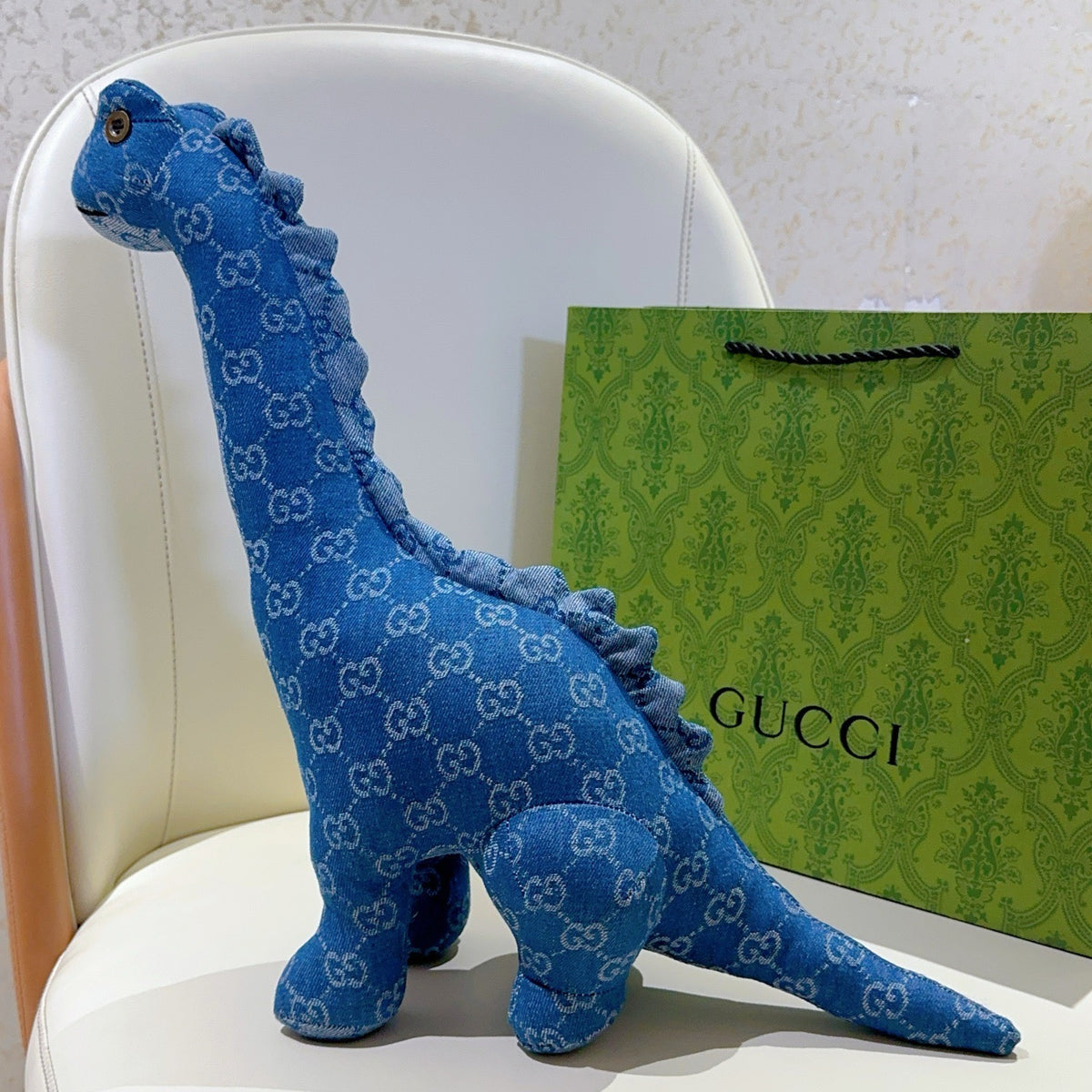 Gucci Blue Monogram Giraffe Plush Toy - album image 7