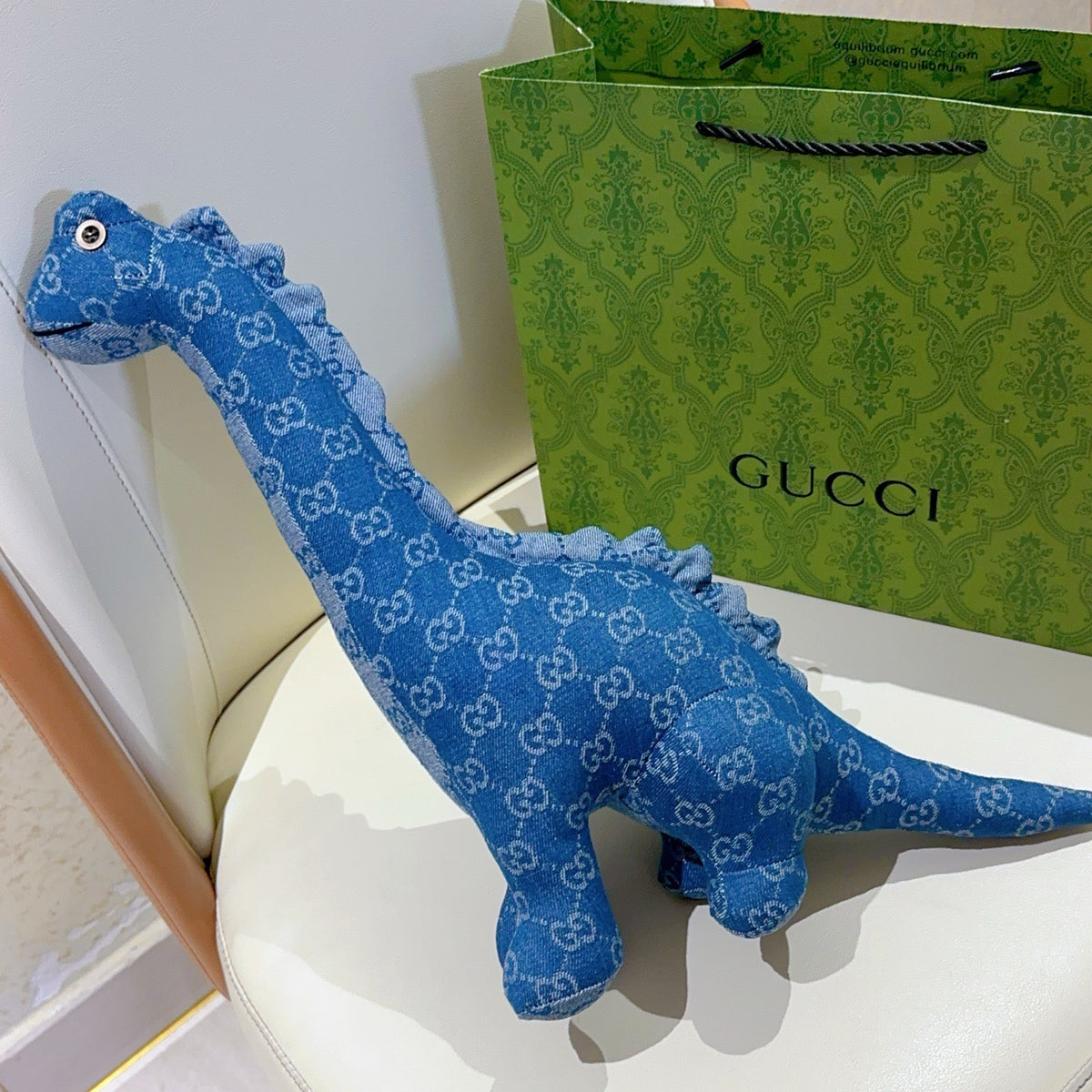 Gucci Blue Monogram Giraffe Plush Toy - album image 9