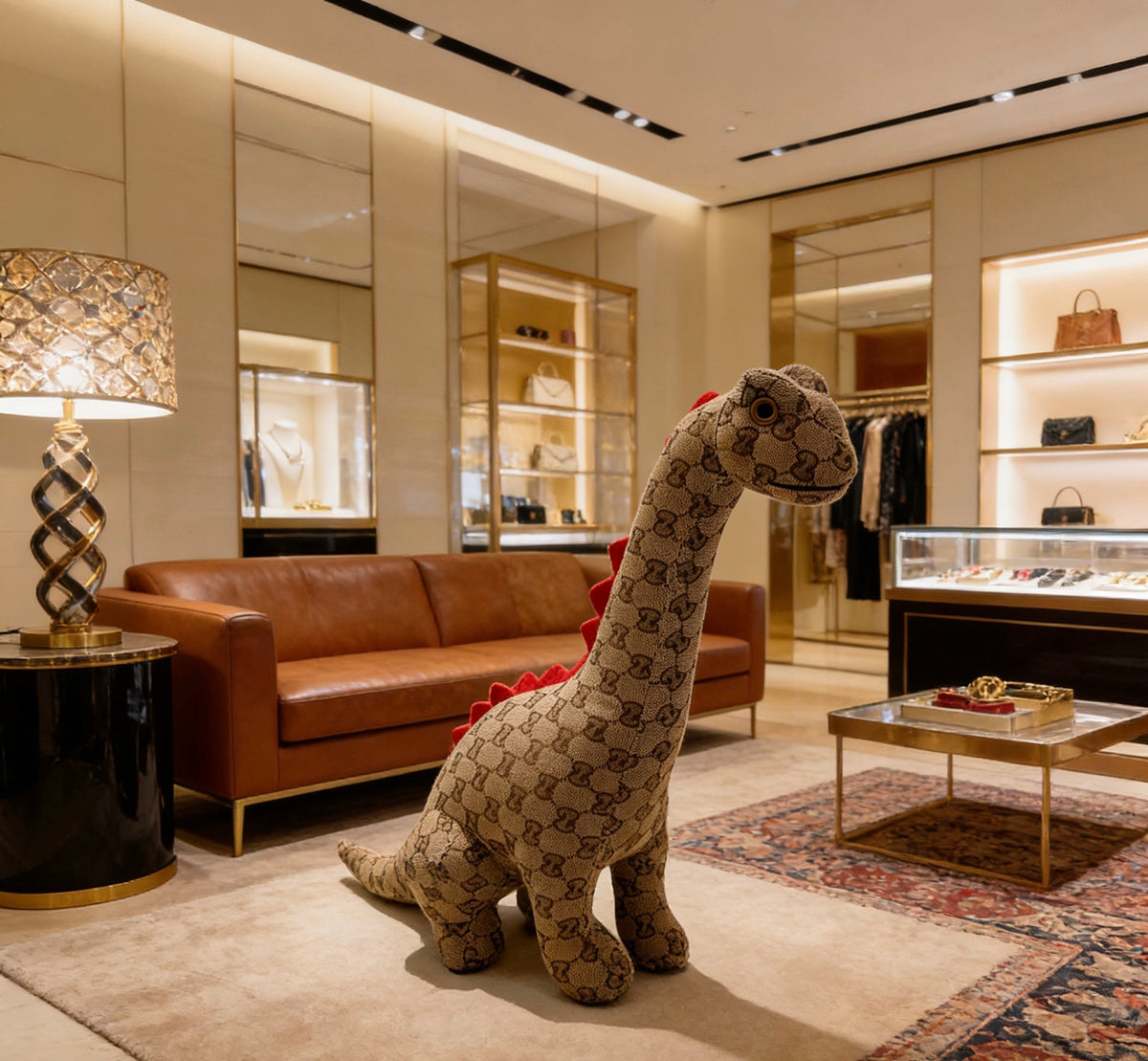 Gucci Brown Monogram Giraffe Plush Toy - album image 8