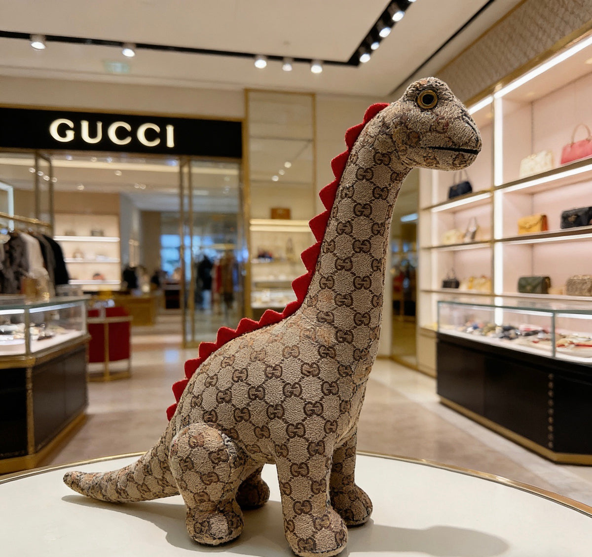 Gucci Brown Monogram Giraffe Plush Toy - album image 1