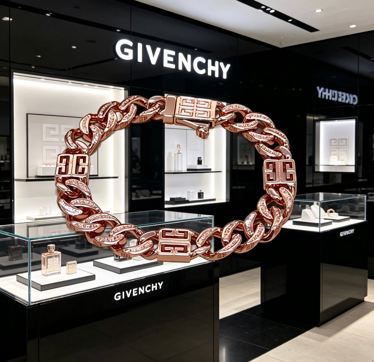 Givenchy Gold or Rose-Gold Tone Curb Link 4G Bracelet - product image 17