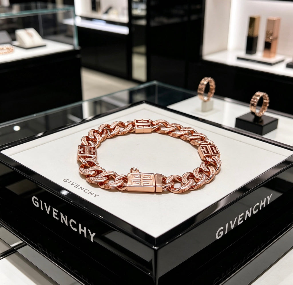 Givenchy Gold or Rose-Gold Tone Curb Link 4G Bracelet - product image 15