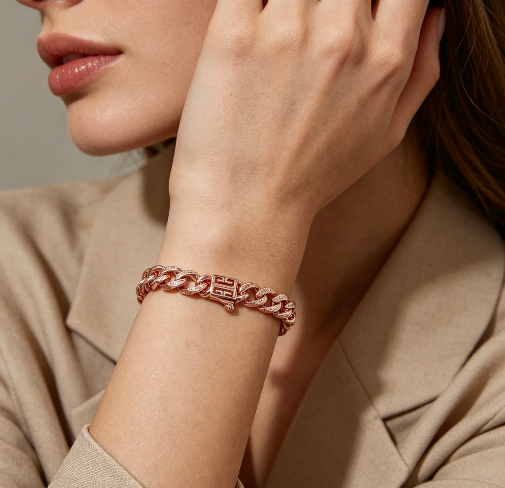 Givenchy Gold or Rose-Gold Tone Curb Link 4G Bracelet - product image 12