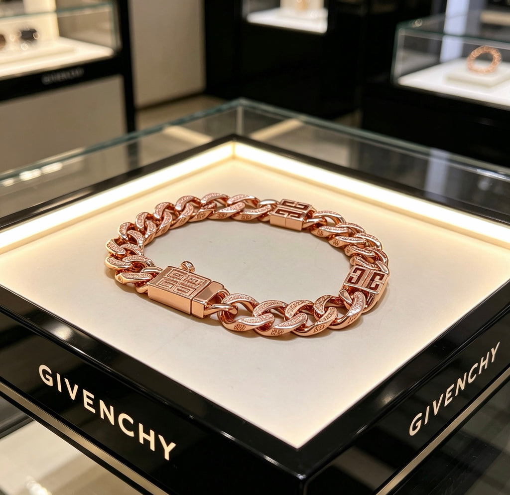 Givenchy Gold or Rose-Gold Tone Curb Link 4G Bracelet - product image 11