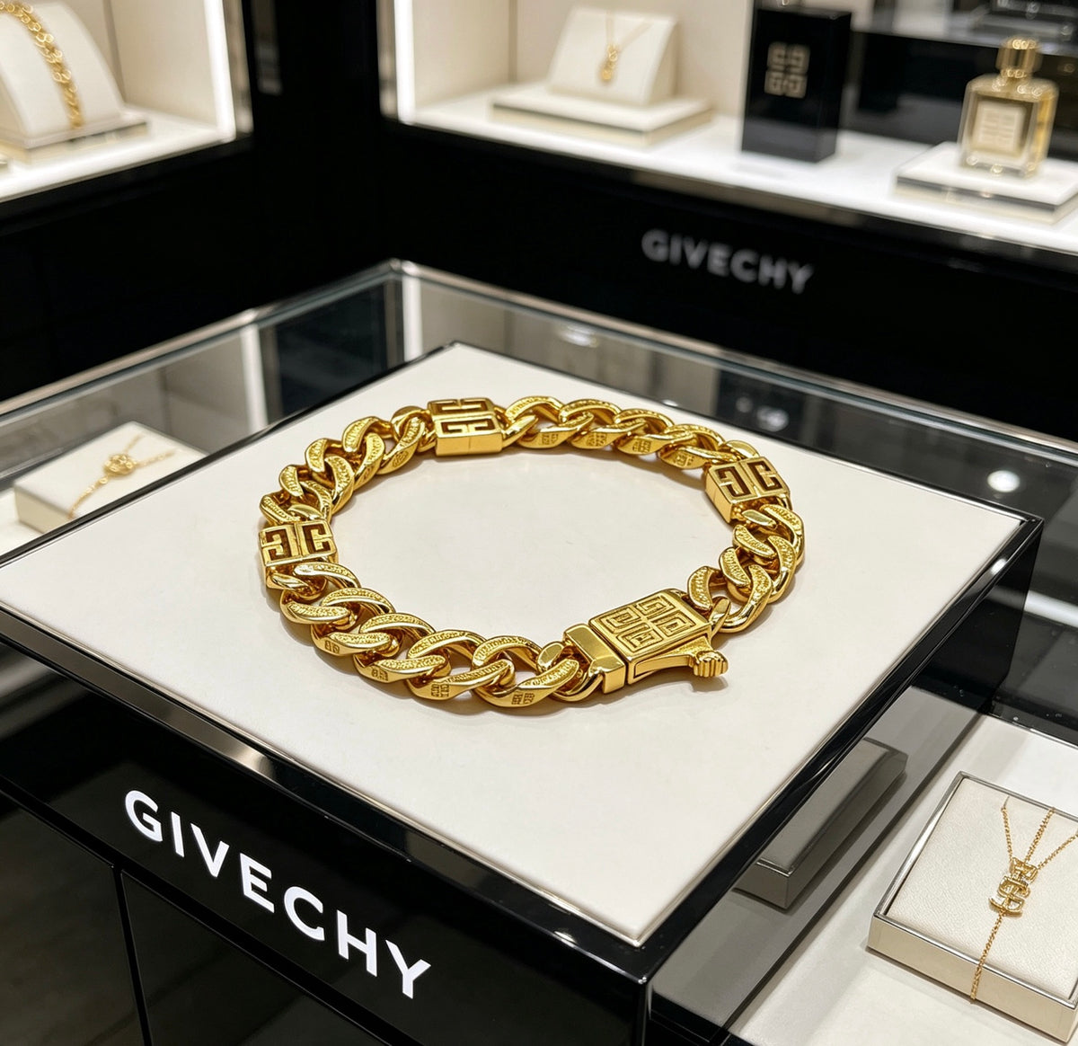 Givenchy Gold or Rose-Gold Tone Curb Link 4G Bracelet - product image 1
